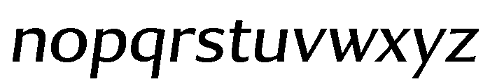 Collier Sans Extended Book Italic Font LOWERCASE