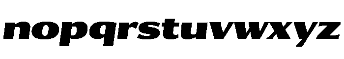 Collier Sans Extended Extra Black Italic Font LOWERCASE