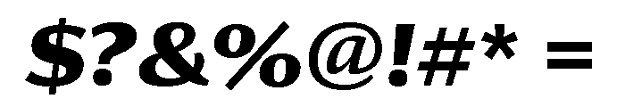 Collier Sans Extended Extra Bold Italic Font OTHER CHARS