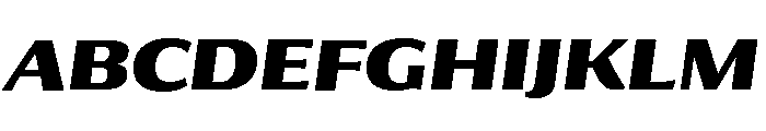 Collier Sans Extended Extra Bold Italic Font UPPERCASE