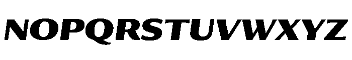 Collier Sans Extended Extra Bold Italic Font UPPERCASE