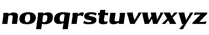 Collier Sans Extended Extra Bold Italic Font LOWERCASE
