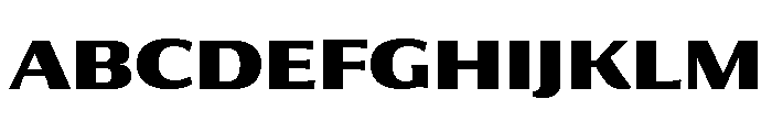 Collier Sans Extended Extra Bold Font UPPERCASE