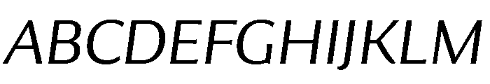 Collier Sans Extended Extra Light Italic Font UPPERCASE