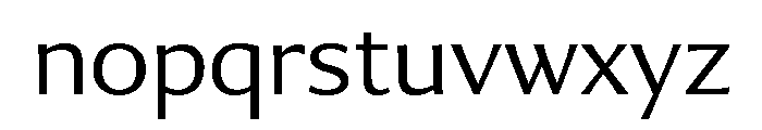Collier Sans Extended Extra Light Font LOWERCASE