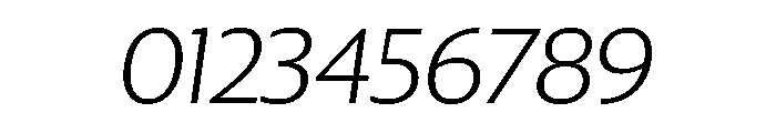 Collier Sans Extended Extra Thin Italic Font OTHER CHARS