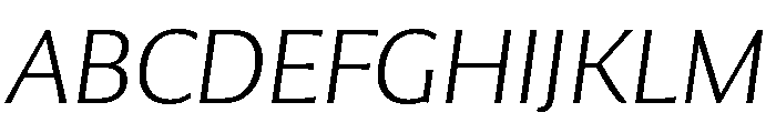 Collier Sans Extended Extra Thin Italic Font UPPERCASE