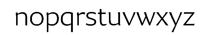 Collier Sans Extended Extra Thin Font LOWERCASE