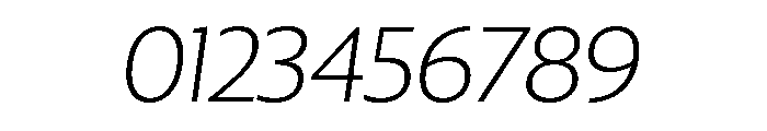 Collier Sans Extended Hairline Italic Font OTHER CHARS