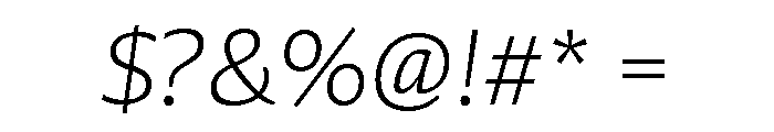 Collier Sans Extended Hairline Italic Font OTHER CHARS