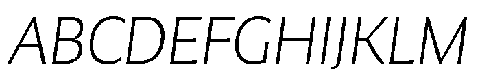 Collier Sans Extended Hairline Italic Font UPPERCASE