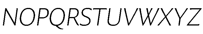 Collier Sans Extended Hairline Italic Font UPPERCASE