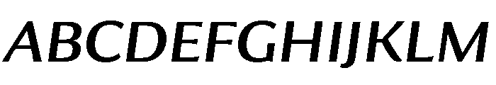 Collier Sans Extended Regular Italic Font UPPERCASE