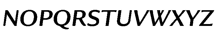 Collier Sans Extended Regular Italic Font UPPERCASE