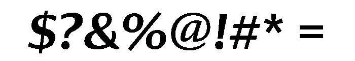 Collier Sans Extended Semi Bold Italic Font OTHER CHARS