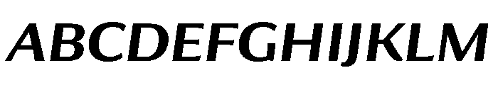 Collier Sans Extended Semi Bold Italic Font UPPERCASE