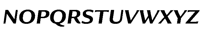 Collier Sans Extended Semi Bold Italic Font UPPERCASE