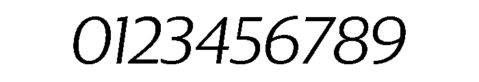 Collier Sans Extended Thin Italic Font OTHER CHARS