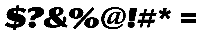 Collier Sans Extra Black Italic Font OTHER CHARS