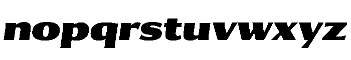 Collier Sans Extra Black Italic Font LOWERCASE
