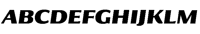 Collier Sans Extra Bold Italic Font UPPERCASE