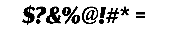 Collier Sans Extra Compressed Black Italic Font OTHER CHARS