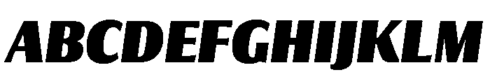 Collier Sans Extra Compressed Black Italic Font UPPERCASE