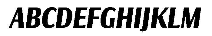 Collier Sans Extra Compressed Bold Italic Font UPPERCASE