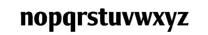 Collier Sans Extra Compressed Bold Font LOWERCASE