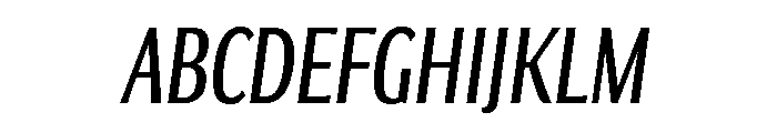 Collier Sans Extra Compressed Book Italic Font UPPERCASE