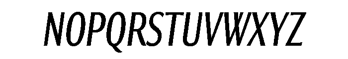 Collier Sans Extra Compressed Book Italic Font UPPERCASE