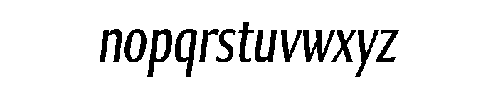 Collier Sans Extra Compressed Book Italic Font LOWERCASE