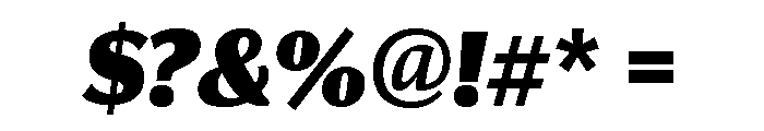 Collier Sans Extra Compressed Extra Black Italic Font OTHER CHARS