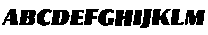Collier Sans Extra Compressed Extra Black Italic Font UPPERCASE