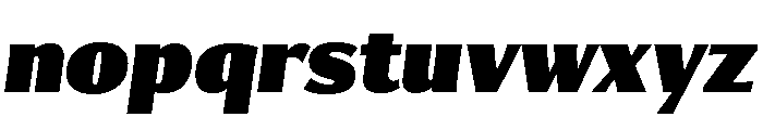 Collier Sans Extra Compressed Extra Black Italic Font LOWERCASE