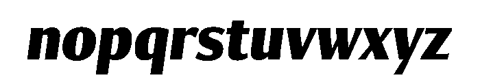Collier Sans Extra Compressed Extra Bold Italic Font LOWERCASE