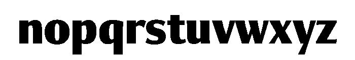 Collier Sans Extra Compressed Extra Bold Font LOWERCASE