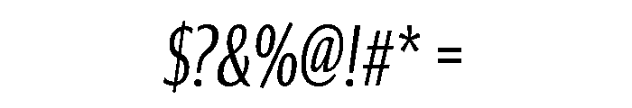 Collier Sans Extra Compressed Extra Light Italic Font OTHER CHARS
