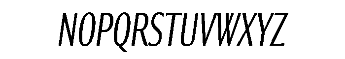 Collier Sans Extra Compressed Extra Light Italic Font UPPERCASE
