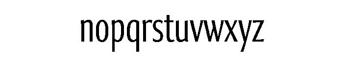 Collier Sans Extra Compressed Extra Light Font LOWERCASE