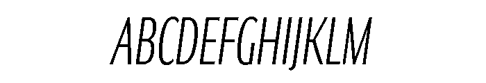 Collier Sans Extra Compressed Extra Thin Italic Font UPPERCASE