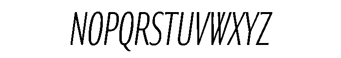 Collier Sans Extra Compressed Extra Thin Italic Font UPPERCASE