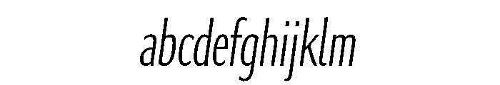 Collier Sans Extra Compressed Extra Thin Italic FONT