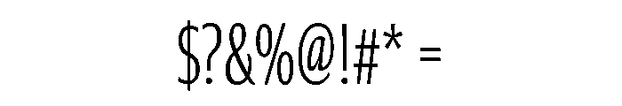 Collier Sans Extra Compressed Extra Thin Font OTHER CHARS