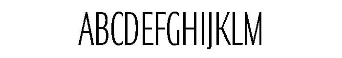 Collier Sans Extra Compressed Extra Thin Font UPPERCASE