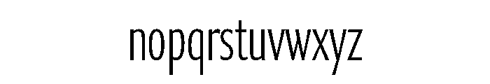 Collier Sans Extra Compressed Extra Thin Font LOWERCASE