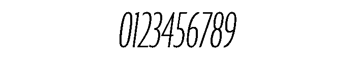 Collier Sans Extra Compressed Hairline Italic Font OTHER CHARS