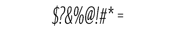 Collier Sans Extra Compressed Hairline Italic Font OTHER CHARS