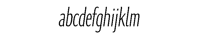 Collier Sans Extra Compressed Hairline Italic FONT