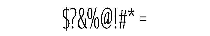 Collier Sans Extra Compressed Hairline Font OTHER CHARS